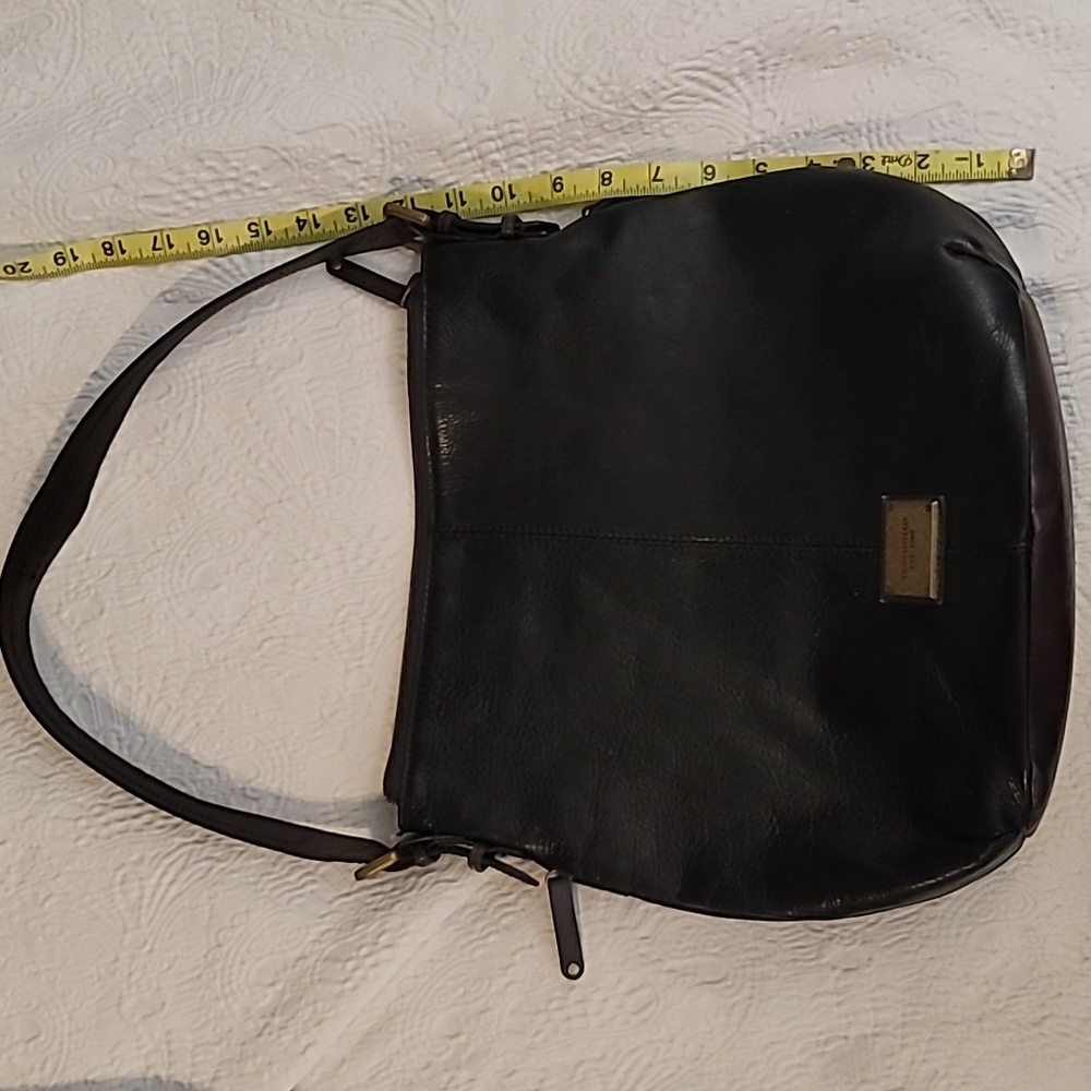 Tignanello black and brown leather purse handbag shoulder bag